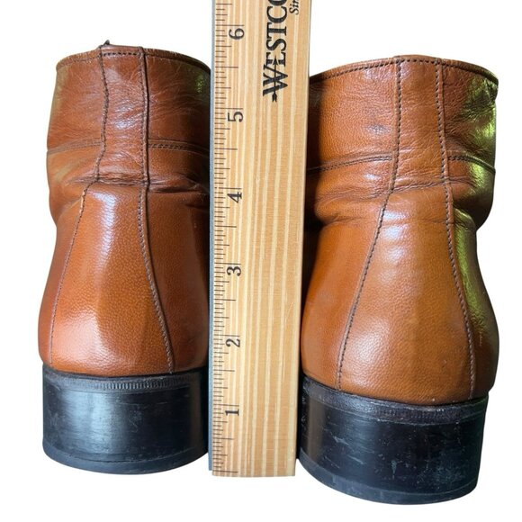 Vintage Florsheim Imperial Brown Leather Monk Strap Beetle Boots Mens Size 9.5 D main image 9